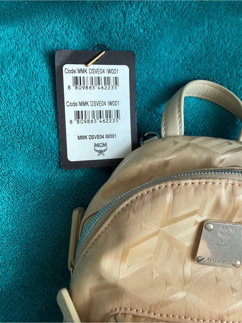 MCM Stark Beige Monogram Mini Backpack authentic - Picture 4 of 9